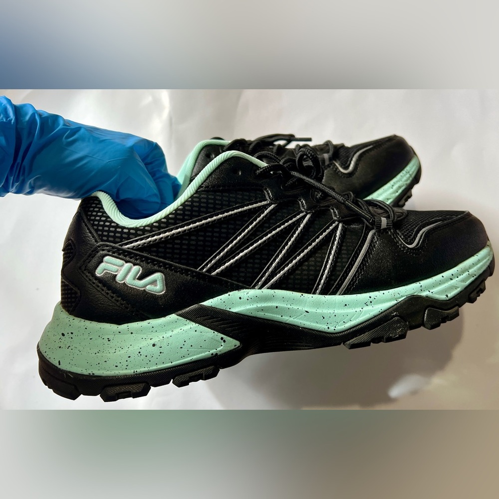 Fila Women's Black and Mint Green Athletic Shoes US Women’s 9 - Picture 5 of 13